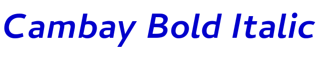 Cambay Bold Italic الخط